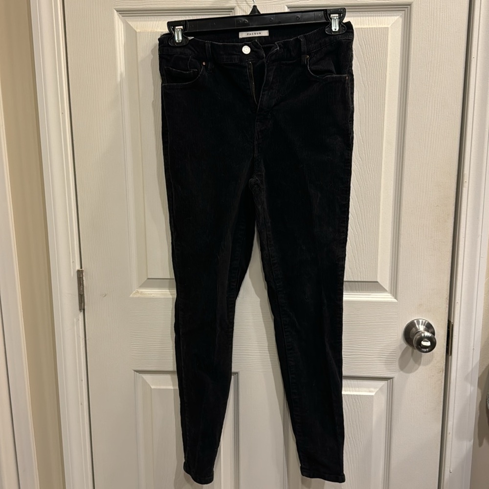 PacSun Black Corduroy High Rise Jegging Size 29